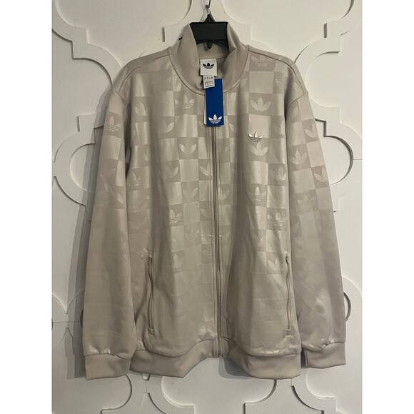 NEW ADIDAS ORIGINALS Monogram Track Jacket Size XL Men's Clear Brown JY2980 - Picture 3 of 6
